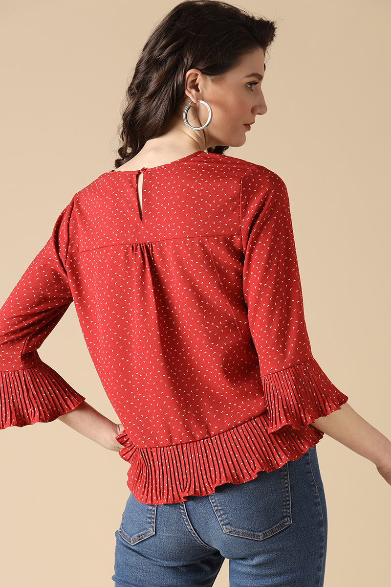 Gipsy Red Fashion Rayon Crepe Blouse