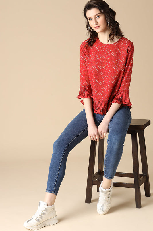 Gipsy Red Fashion Rayon Crepe Blouse