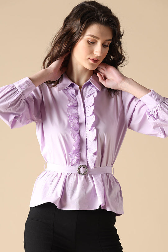Gipsy Lilac Fashion Cotton Blouse