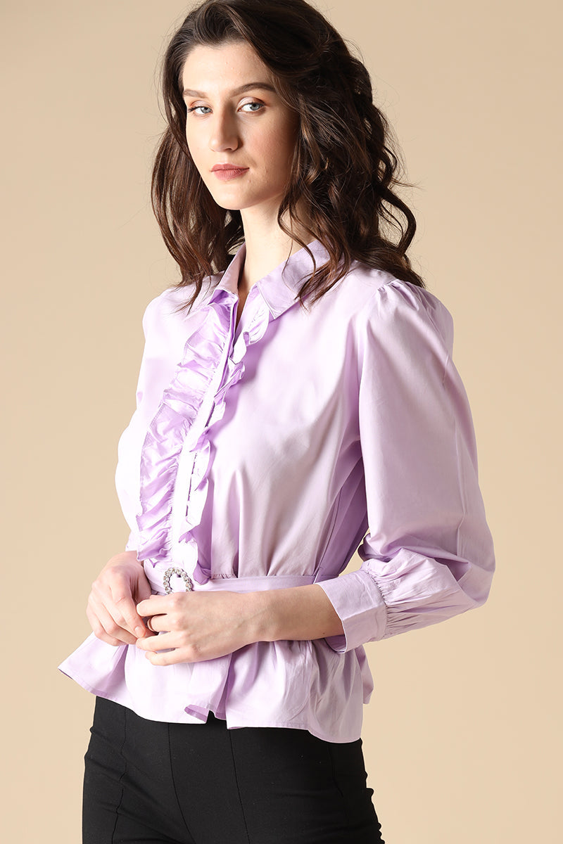 Gipsy Lilac Fashion Cotton Blouse