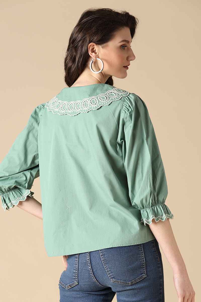 Gipsy Green Fashion Cotton Blouse