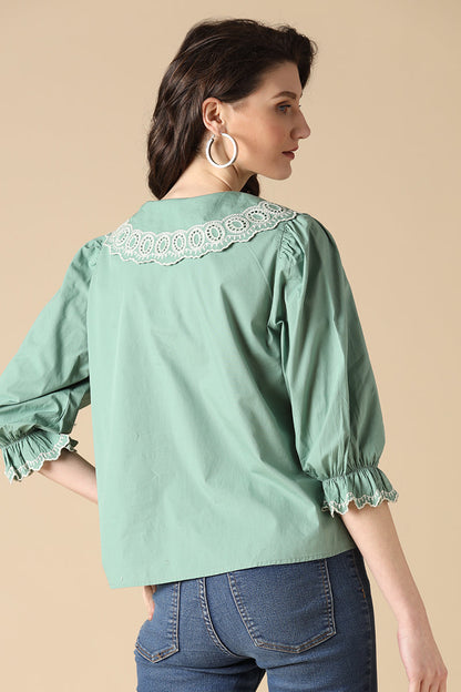 Gipsy Green Fashion Cotton Blouse