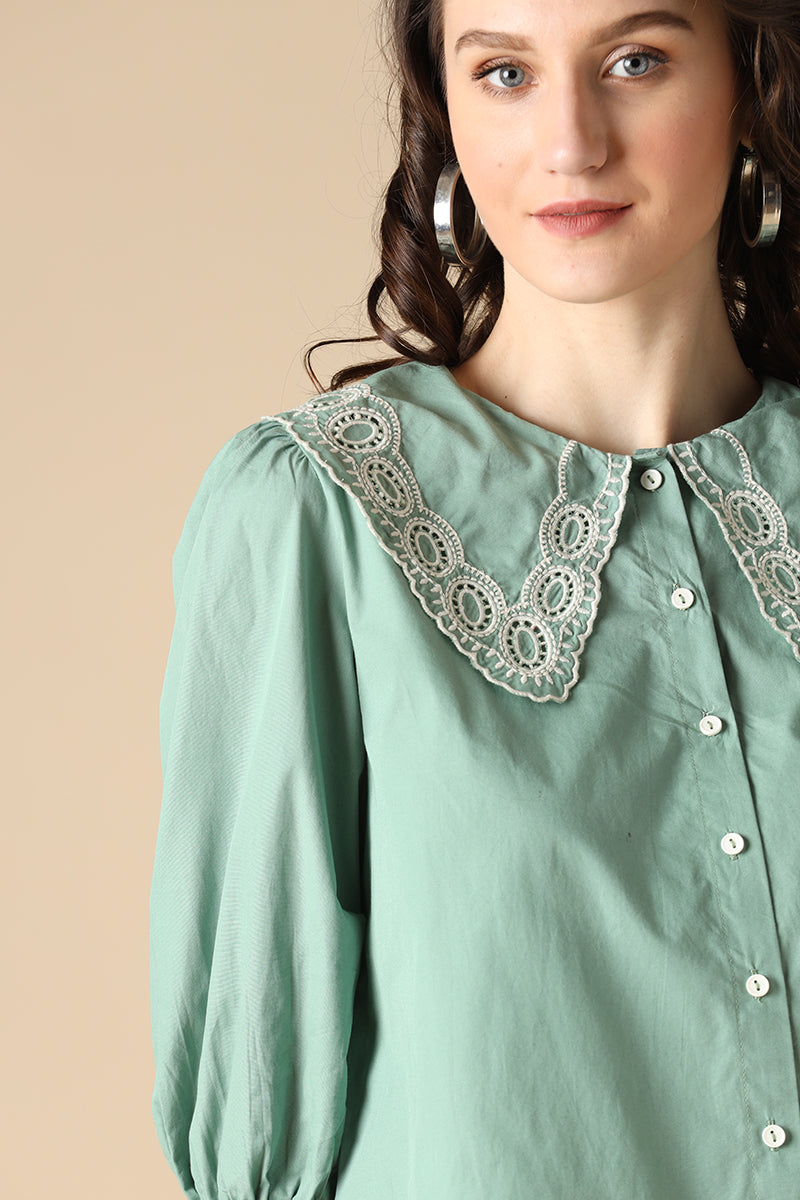 Gipsy Green Fashion Cotton Blouse