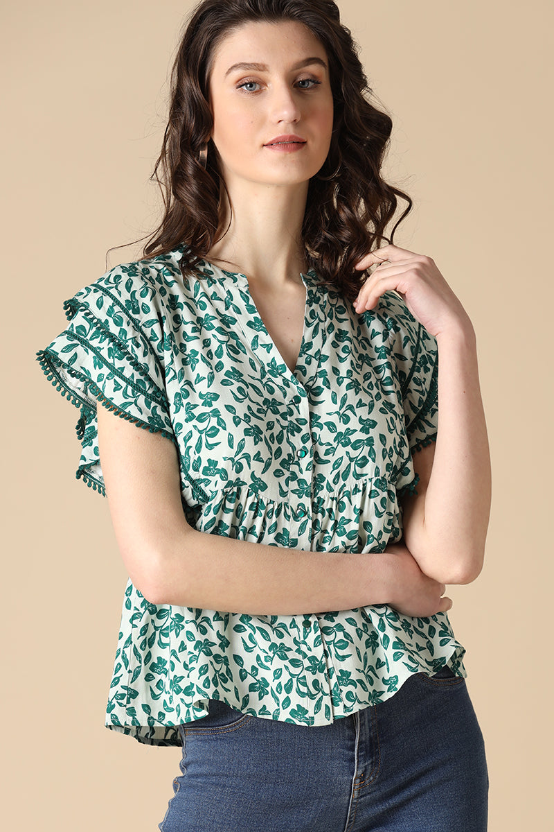 Gipsy Green Fashion Rayon Blouse