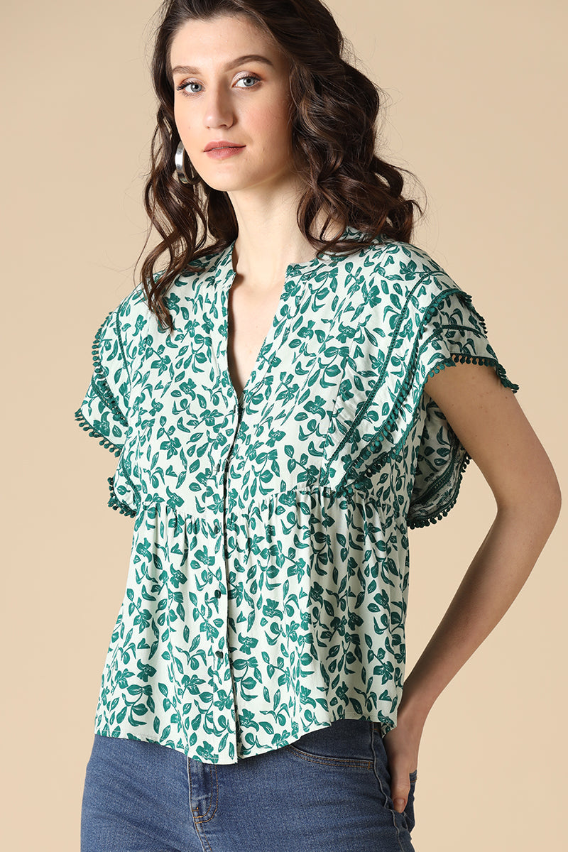 Gipsy Green Fashion Rayon Blouse