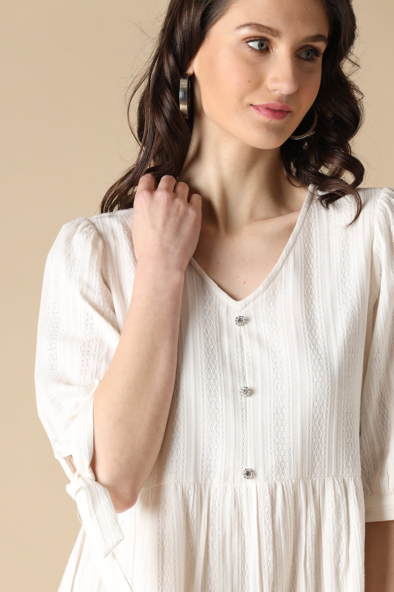 Gipsy White Fashion Cotton Dresses