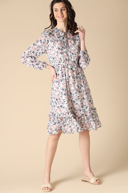 Gipsy White Fashion Georgette Dress