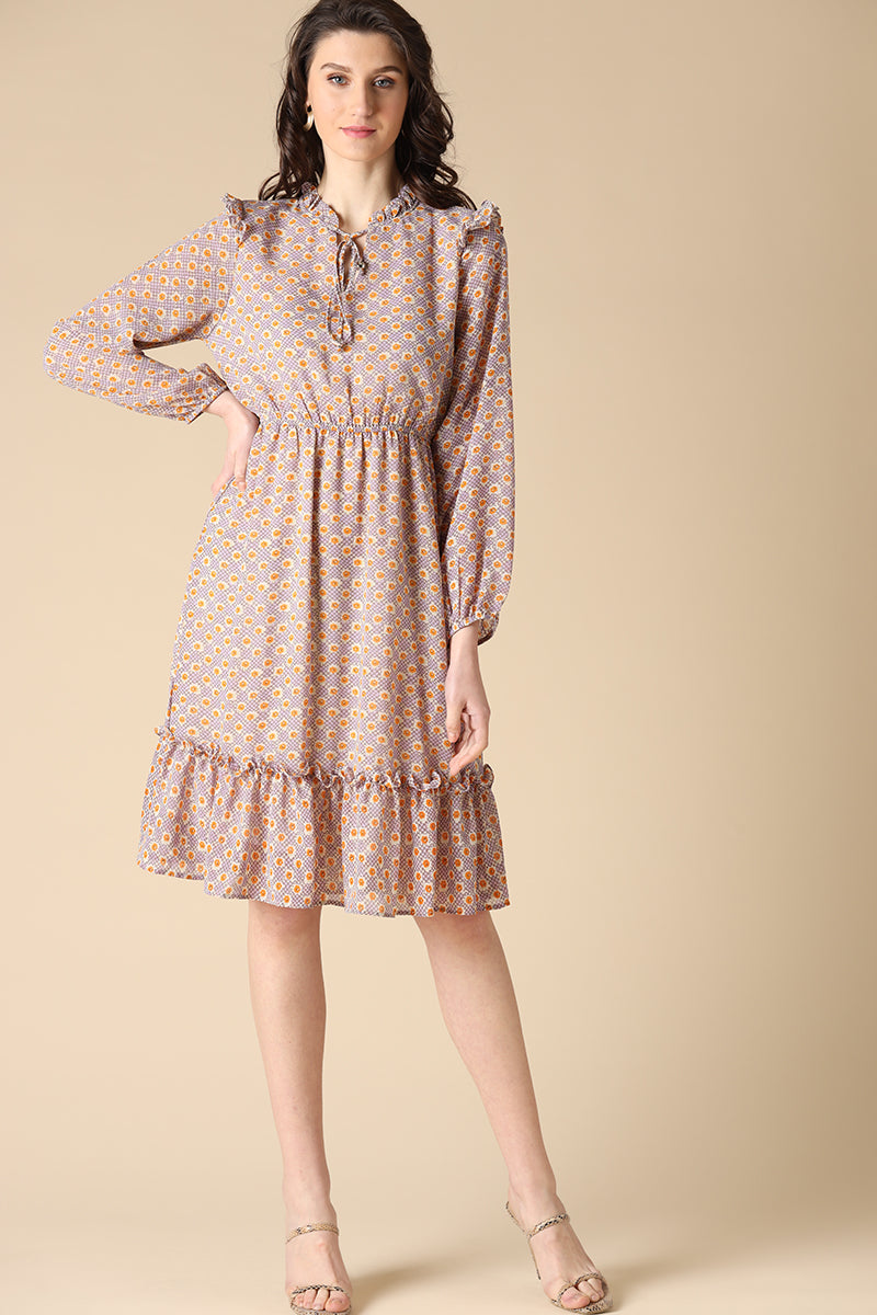 Gipsy Purple Fashion Georgette Dresses