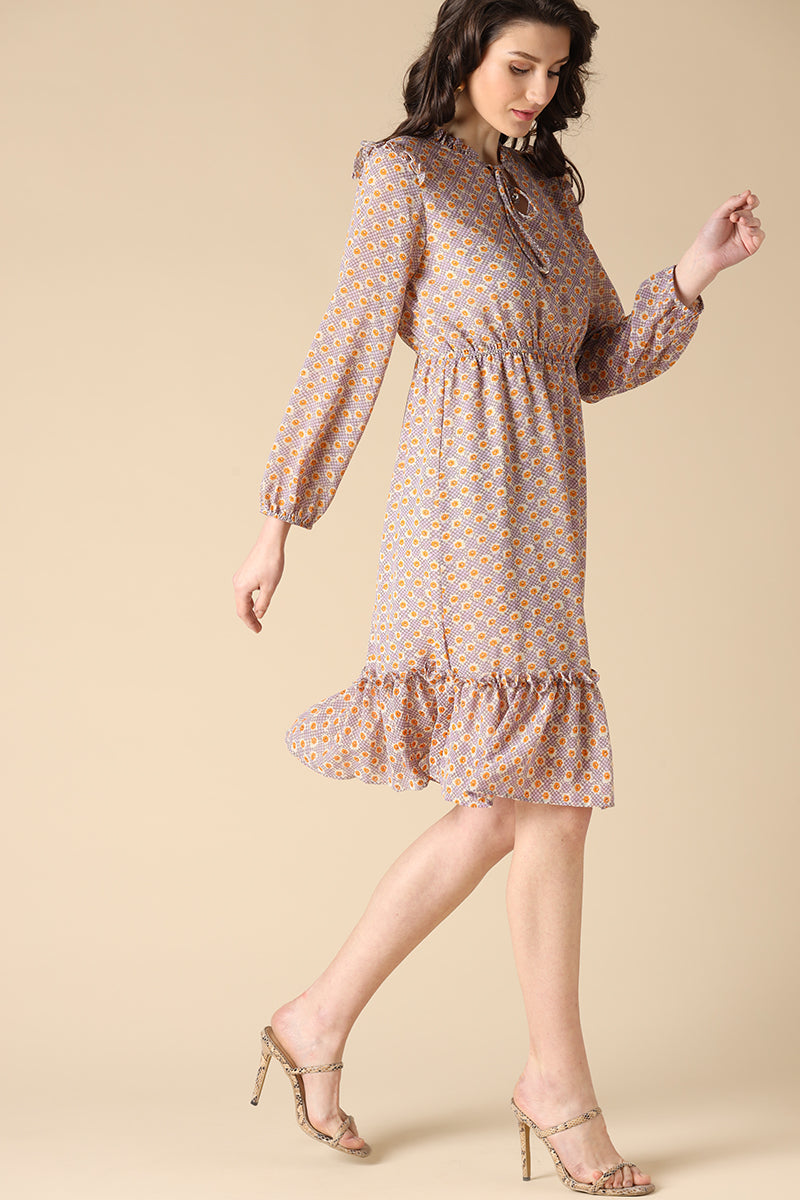 Gipsy Purple Fashion Georgette Dresses