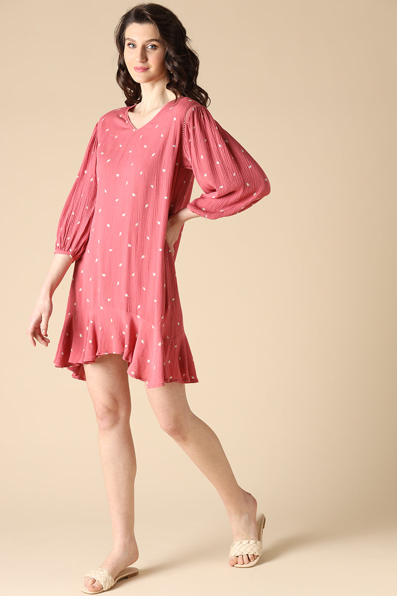 Gipsy Peach Fashion Rayon Crepe Dresses