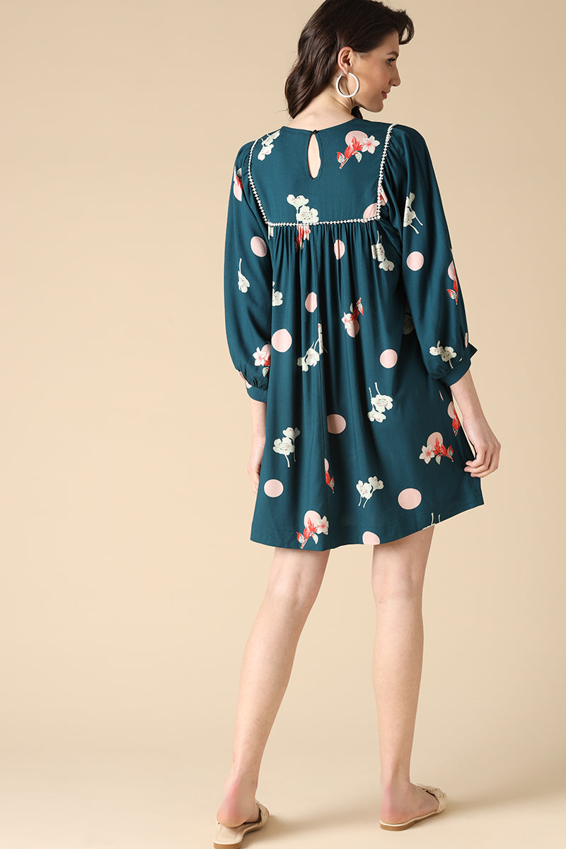 Gipsy Dark Green Fashion Rayon Crepe Dresses