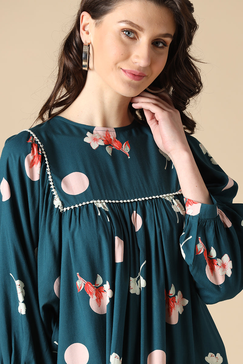 Gipsy Dark Green Fashion Rayon Crepe Dresses