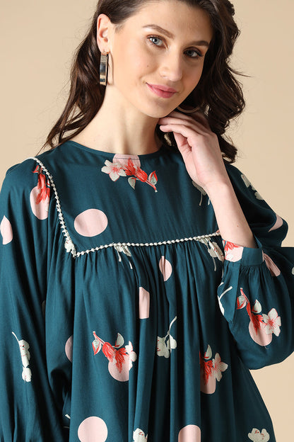 Gipsy Dark Green Fashion Rayon Crepe Dresses