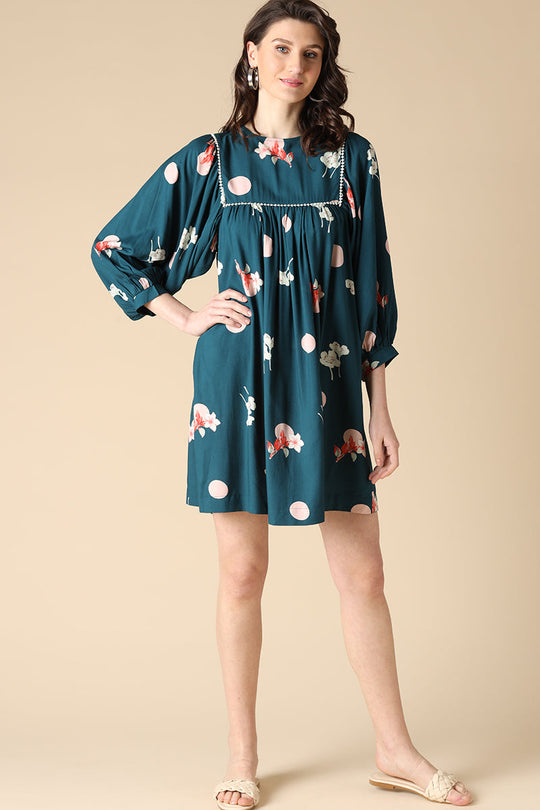 Gipsy Dark Green Fashion Rayon Crepe Dresses