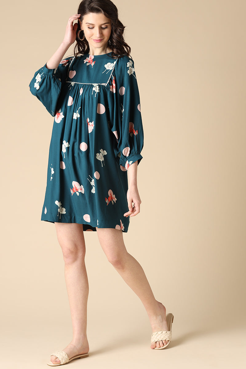 Gipsy Dark Green Fashion Rayon Crepe Dresses