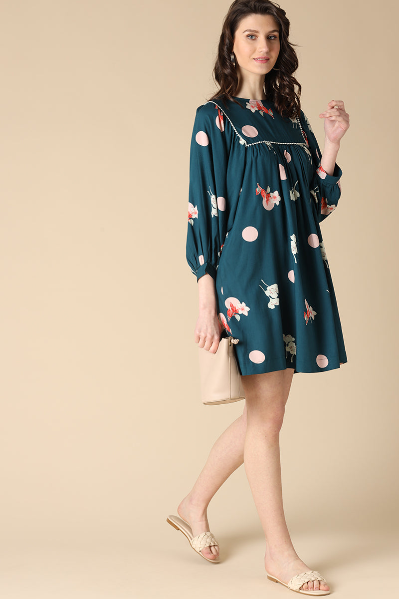 Gipsy Dark Green Fashion Rayon Crepe Dresses