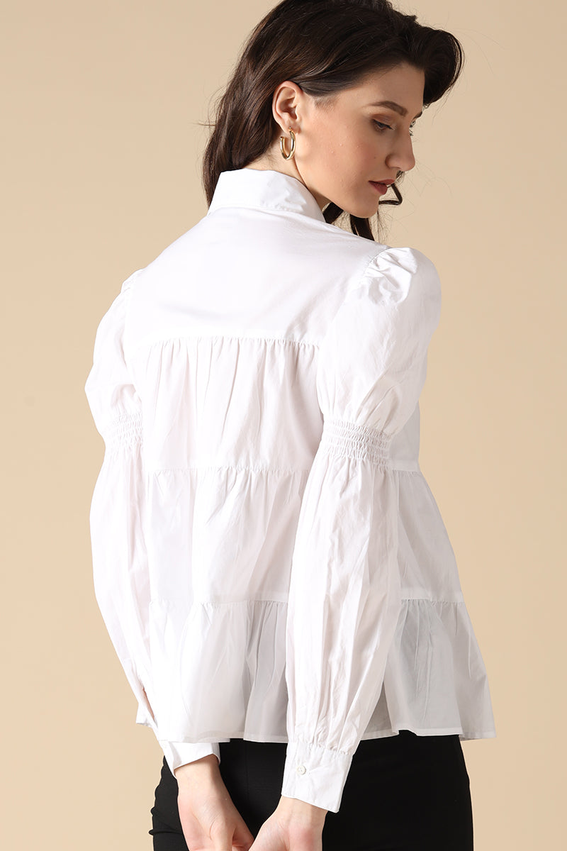 Gipsy White Fashion Cotton Shirt