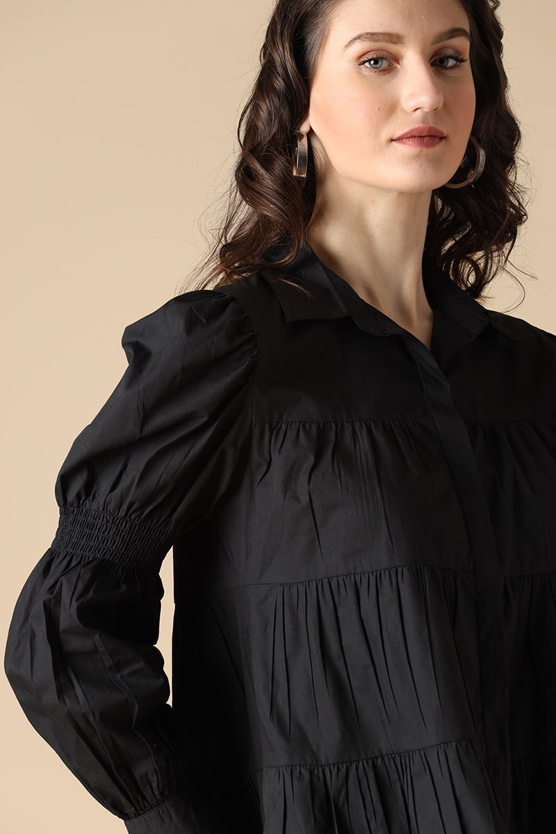 Gipsy Black Fashion Cotton Shirt