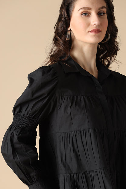 Gipsy Black Fashion Cotton Shirt