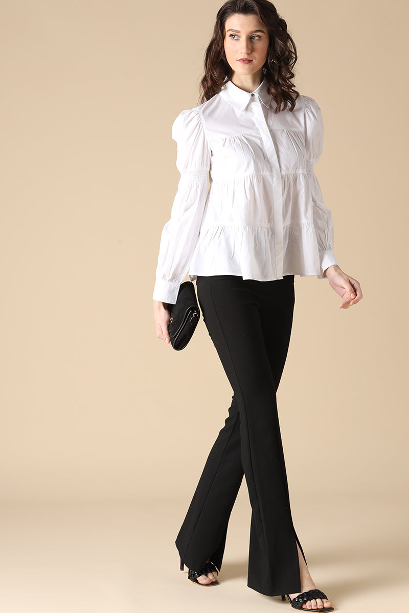 Gipsy White Fashion Cotton Shirt