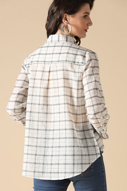 Gipsy White Fashion Cotton Shirt