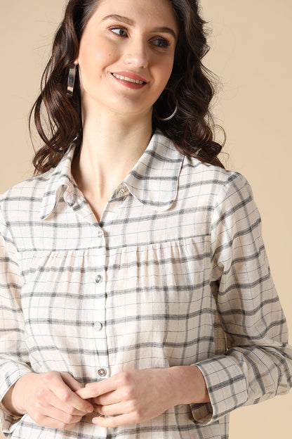 Gipsy White Fashion Cotton Shirt