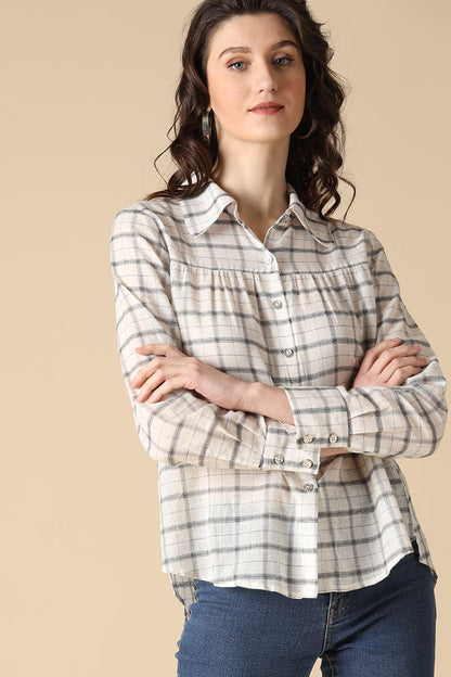 Gipsy White Fashion Cotton Shirt