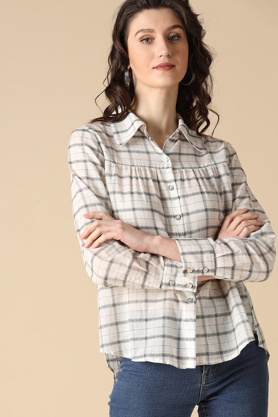 Gipsy White Fashion Cotton Shirt