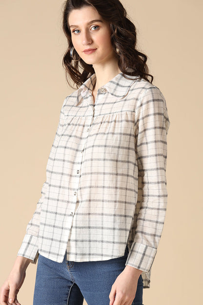 Gipsy White Fashion Cotton Shirt