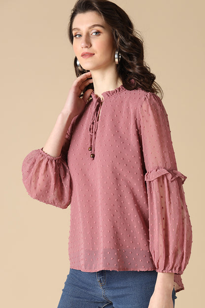Gipsy Aubergine Fashion Georgette Tunic