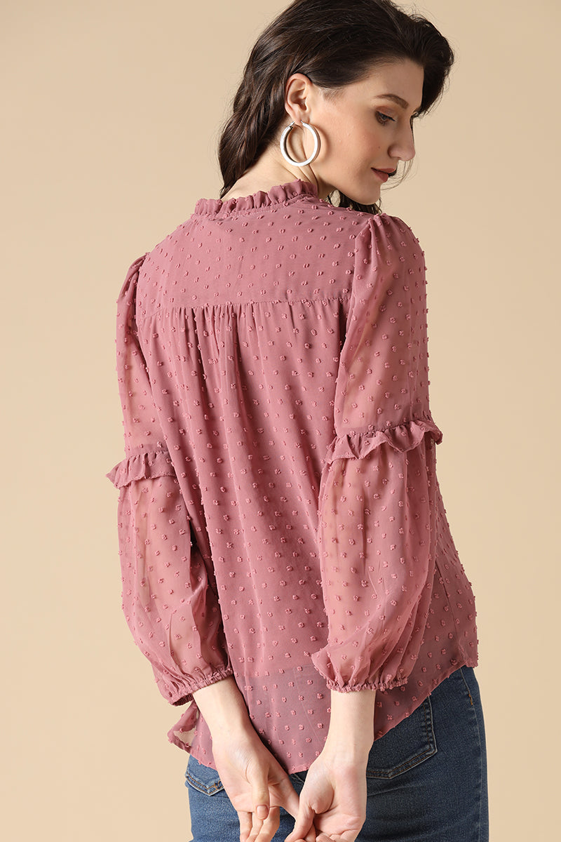 Gipsy Aubergine Fashion Georgette Tunic