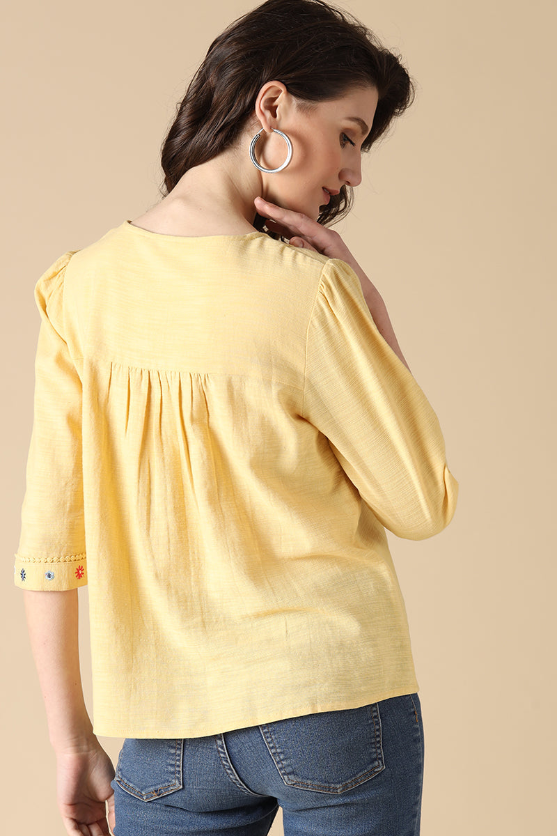 Gipsy Yellow Fashion Cotton Tunic