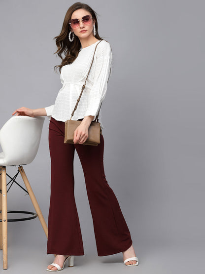 Gipsy White Textured Cotton Blouse