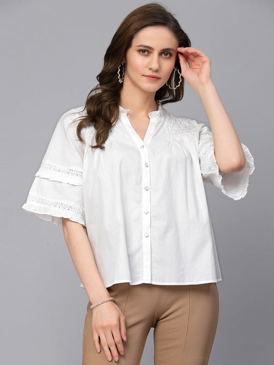 Gipsy White Cotton Blouse