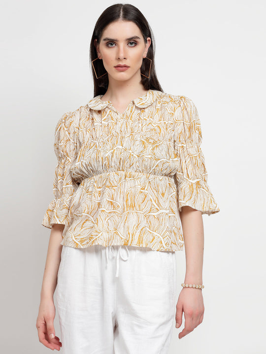 Gipsy Ochere Cotton Print Blouse