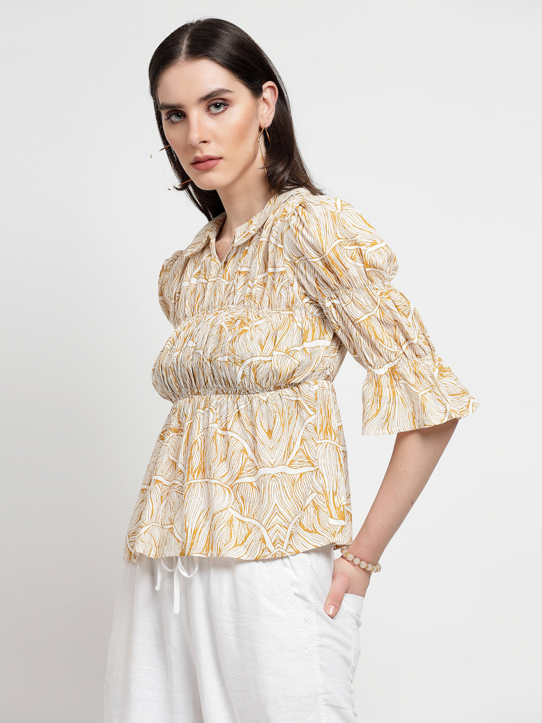 Gipsy Ochere Cotton Print Blouse