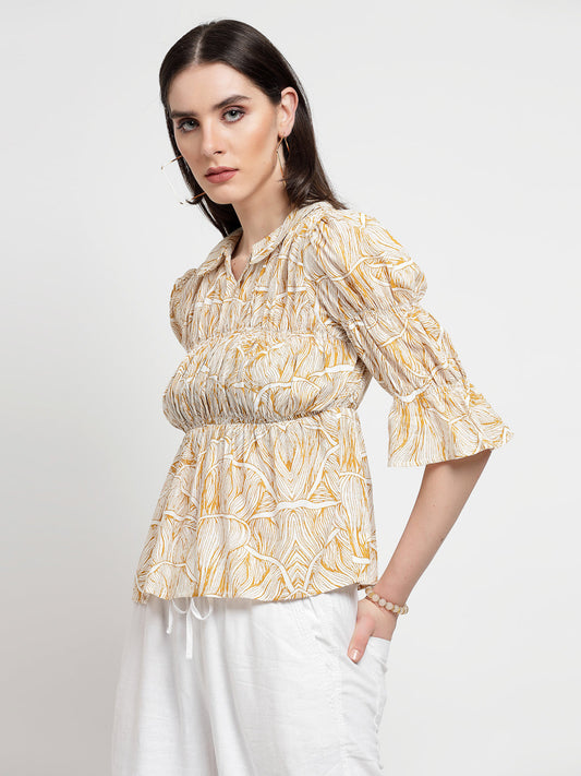 Gipsy Ochere Cotton Print Blouse