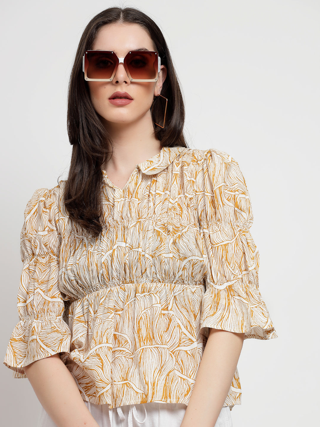 Gipsy Ochere Cotton Print Blouse