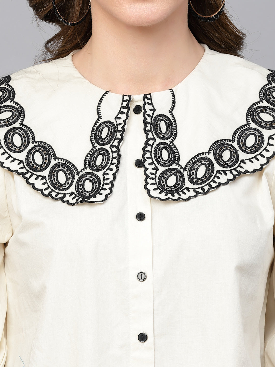 Gipsy Beige Cotton Blouse