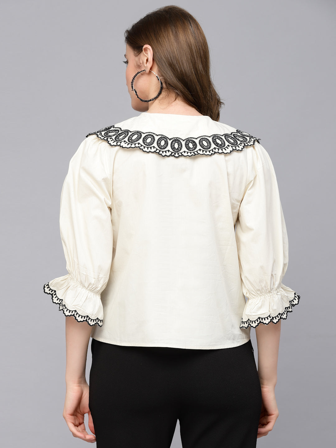 Gipsy Beige Cotton Blouse