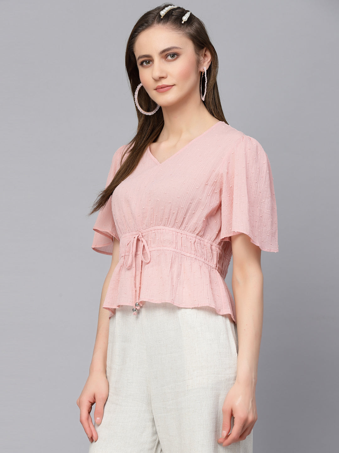Gipsy Pink Cotton Dobby Blouse