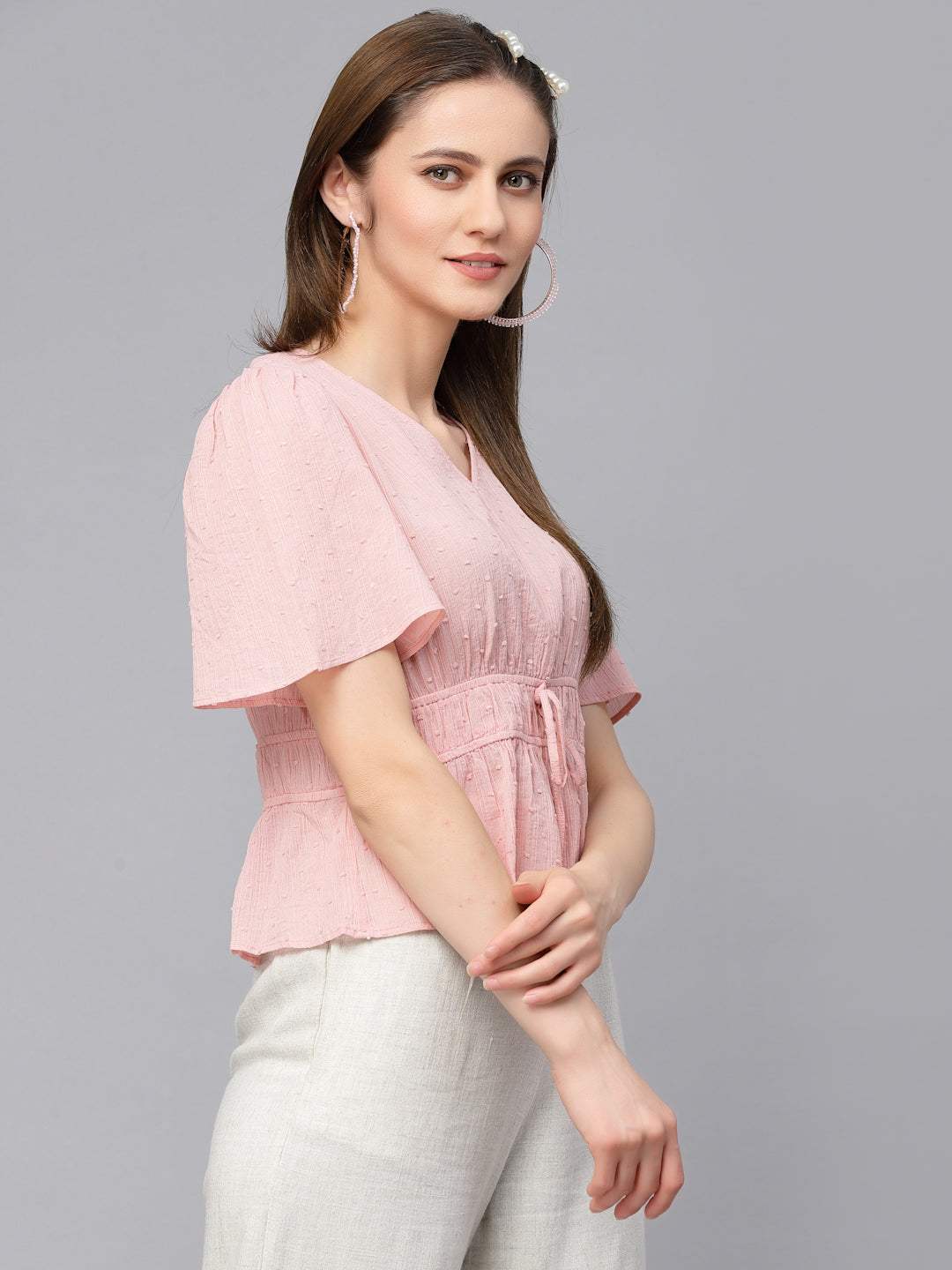 Gipsy Pink Cotton Dobby Blouse