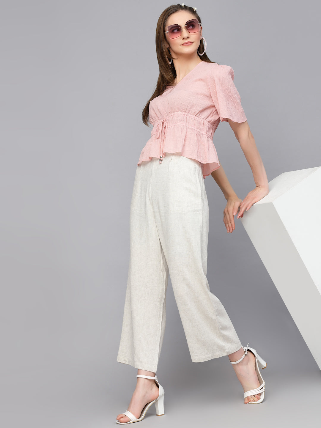 Gipsy Pink Cotton Dobby Blouse