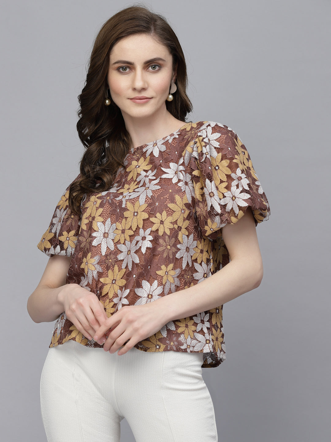 Gipsy Mocca Net Fabric Blouse