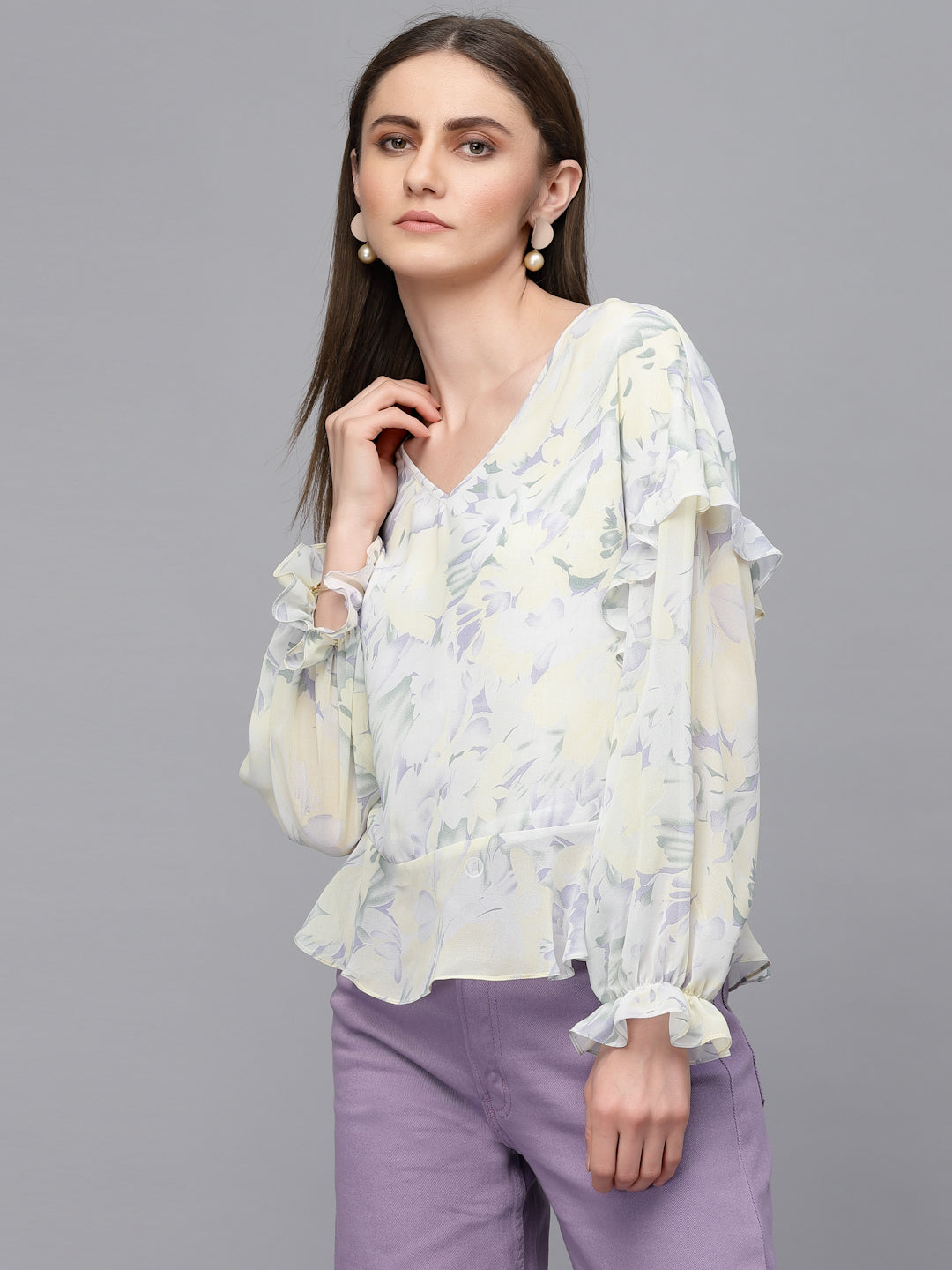 Gipsy Butter Yellow Georgette Blouse