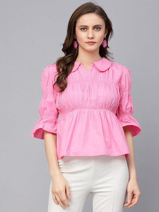 Gipsy Bubblegum Pink Cotton Blouse
