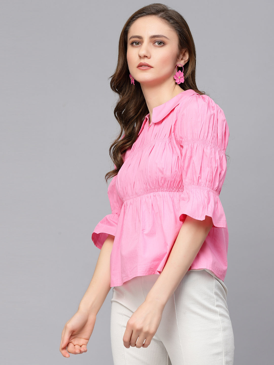 Gipsy Bubblegum Pink Cotton Blouse