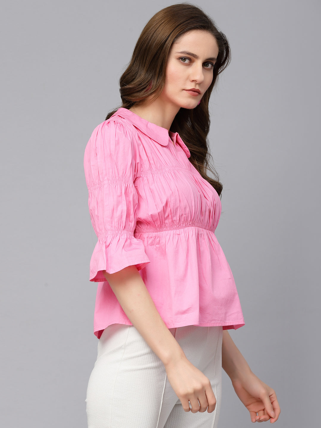 Gipsy Bubblegum Pink Cotton Blouse