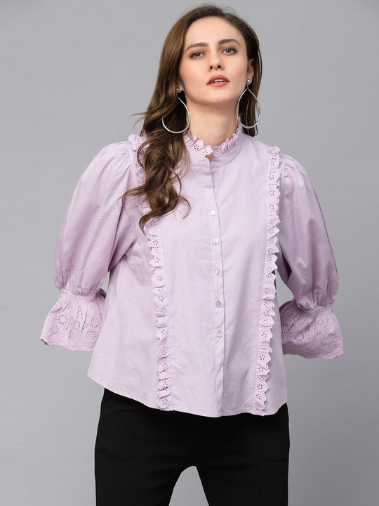 Gipsy Lilac Cotton Blouse