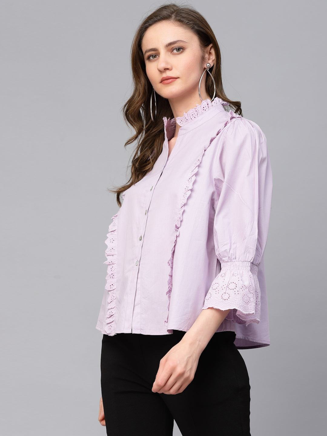 Gipsy Lilac Cotton Blouse